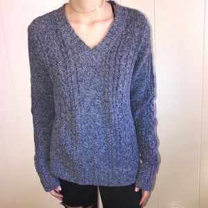 Blue V-Neck Sweater